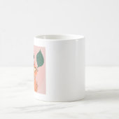 Funny Cat Pflanze Leaf Cartoon Kaffeetasse (Mittel)