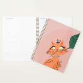 Funny Cat Pflanze Leaf Cartoon Planer (Anzeige)