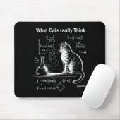 Funny Cat Physics Humor Design What Cats Really Th Mousepad (Mit Mouse)