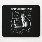 Funny Cat Physics Humor Design What Cats Really Th Mousepad (Vorne)