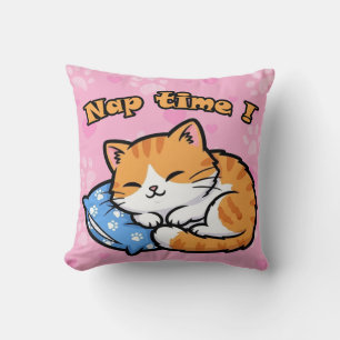 Funny Cat Pillow "Nickerchen Time" Kissen