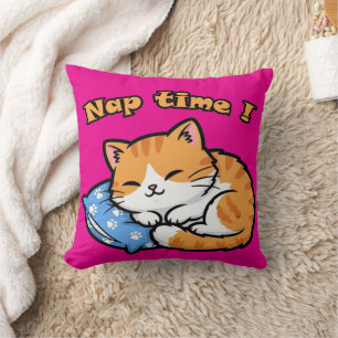Funny Cat Pillow "Nickerchen Time" Kissen