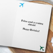 Funny Cat Pilot & Flugzeug, Coole Luftfahrt Geburt Karte