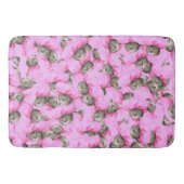 Funny Cat Pink Badematte (Vorderseite)