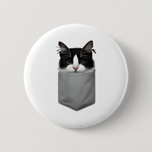 Funny Cat Pinking in Pocket Niedliche Katze Lover Button