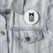 Funny Cat Pinking in Pocket Niedliche Katze Lover Button (Beispiel)