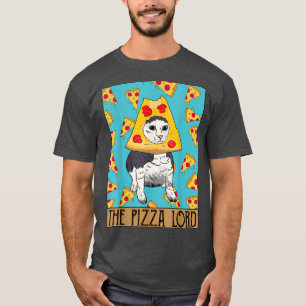 Funny Cat Pizza Lord Tarot Card Meme Halloween T-Shirt
