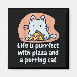Funny Cat Pizza Lover Kitten Niedlich Cat Unglaubl Magnet