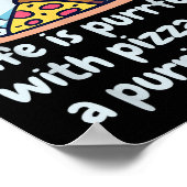 Funny Cat Pizza Lover Kitten Niedlich Cat Unglaubl Poster (Ecke)