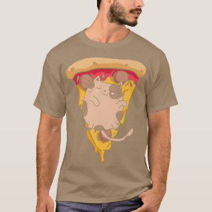 Funny Cat Pizza Premium  T-Shirt