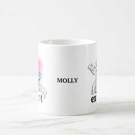 Funny Cat Play auf Worte expurrter Name Kaffeetasse (Mittel)