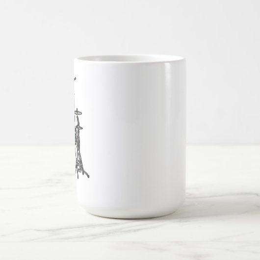 Funny Cat Playing Drums, Cat Drummer, Drummer Gift Kaffeetasse (Mittel)