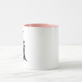 Funny Cat Playing Drums, Cat Drummer, Drummer Gift Tasse (Zentrum)