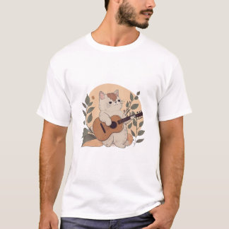 Funny Cat Playing Gitarre Shirt