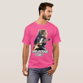 Funny Cat Playing Guitar T-Shirt (Vorne ganz)
