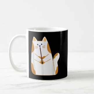 Funny Cat Playing The Clarinet Instrument Cat love Kaffeetasse