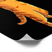 Funny Cat Playing Trombone Gift Cool Kitten Musici Poster (Ecke)