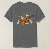 Funny Cat Playing Violine Player T-Shirt (Design vorne)