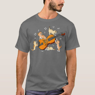 Funny Cat Playing Violine Player T-Shirt