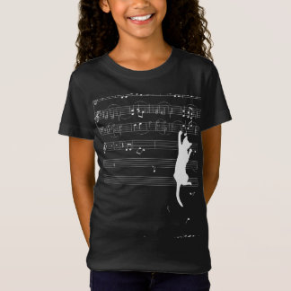 Funny Cat Playing With Music Note Cat Lover Gift T-Shirt