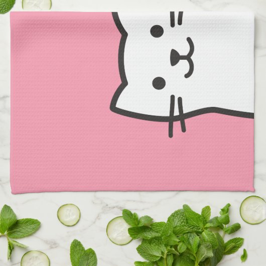 Funny Cat-Portrait Handtuch (Gefaltet)