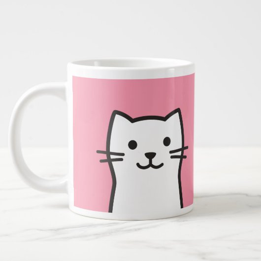 Funny Cat-Portrait Jumbo-Tasse (Links)