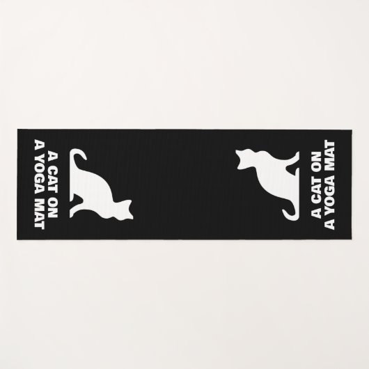 Funny Cat Pose personalisiertes Yogmatte Design Yogamatte (Vorderseite (Horizontal))