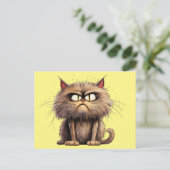 Funny Cat Postcard Postkarte (Stehend Vorderseite)