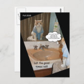 Funny Cat Postcard zum Versenden von Teacher Frien Postkarte (Vorne/Hinten)