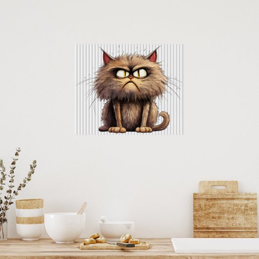 Funny Cat Poster (Küche)