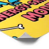 Funny Cat Poster Cartoon Katze mit Sonnenbrille (Ecke)