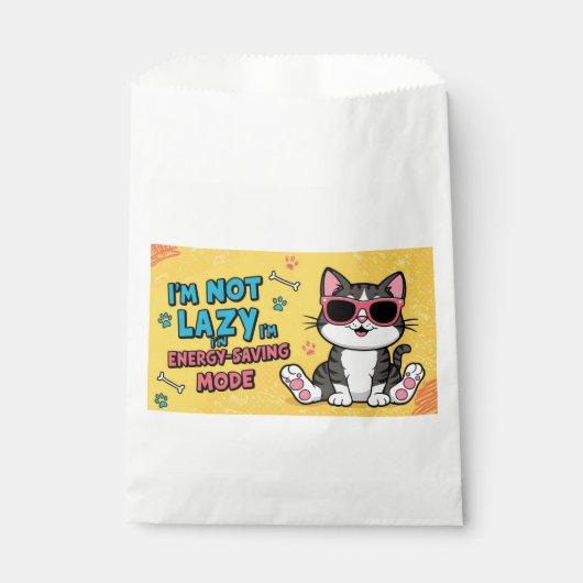 Funny Cat Poster Cartoon Katze mit Sonnenbrille Geschenktütchen (Vorderseite)