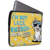 Funny Cat Poster, Cartoon Katze mit Sonnenbrille Laptopschutzhülle (Vorne Rechts)