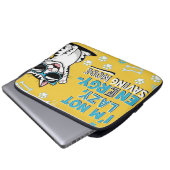 Funny Cat Poster, Cartoon Katze mit Sonnenbrille Laptopschutzhülle (Vorne Knopf)