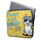 Funny Cat Poster, Cartoon Katze mit Sonnenbrille Laptopschutzhülle (Vorderseite Links)