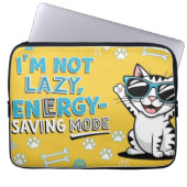 Funny Cat Poster, Cartoon Katze mit Sonnenbrille Laptopschutzhülle (Vorderseite)