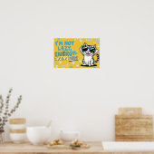 Funny Cat Poster, Cartoon Katze mit Sonnenbrille Poster (Küche)