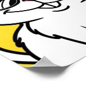 Funny Cat Poster, Cartoon Katze mit Sonnenbrille Poster (Ecke)