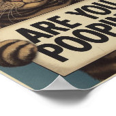 Funny Cat Poster | Kacke du? | Cat Art (Ecke)