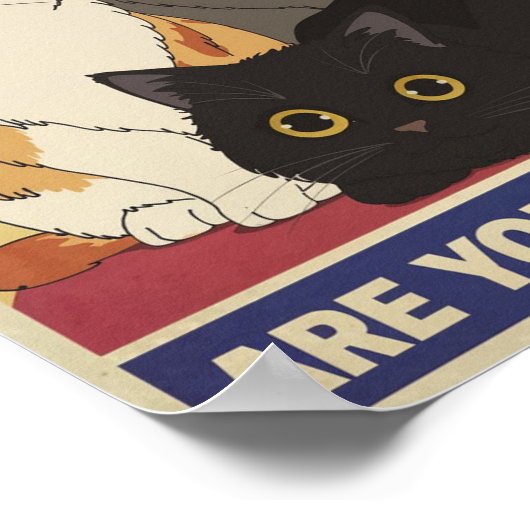 Funny Cat Poster | Kacke du? | Cat Art (Ecke)