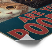 Funny Cat Poster | Kacke du? | Cat Art (Ecke)