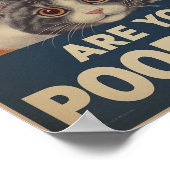 Funny Cat Poster | Kacke du? | Cat Art (Ecke)