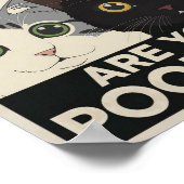 Funny Cat Poster | Kacke du? | Cat Art (Ecke)
