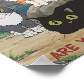 Funny Cat Poster | Kacke du? | Cat Art (Ecke)