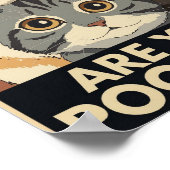 Funny Cat Poster | Kacke du? | Cat Art (Ecke)