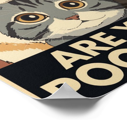 Funny Cat Poster | Kacke du? | Cat Art (Ecke)