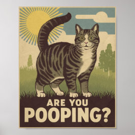 Funny Cat Poster | Kacke du? | Cat Art