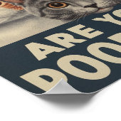 Funny Cat Poster | Kacke du? | Cat Art (Ecke)