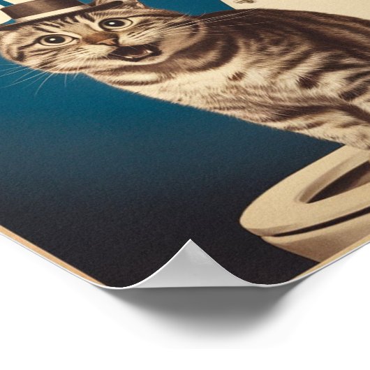 Funny Cat Poster | Kacke du? | Cat Art (Ecke)