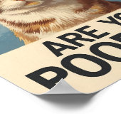 Funny Cat Poster | Kacke du? | Cat Art (Ecke)